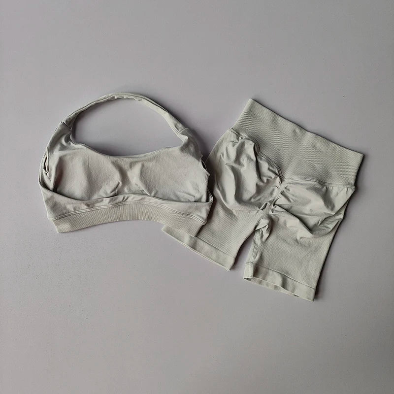 Ensemble 2 pièces dos nu sans couture – Femme