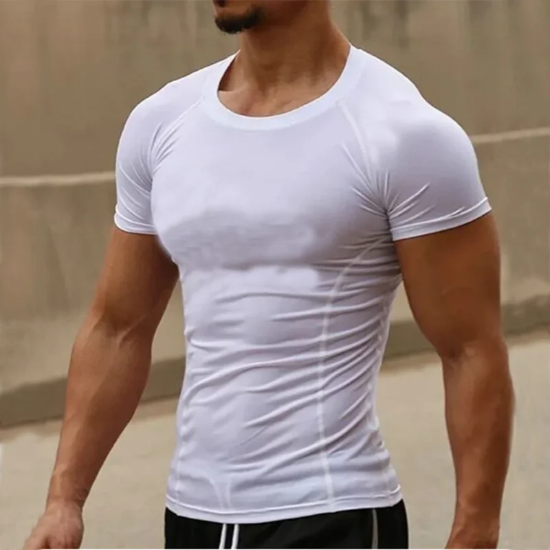 T-shirt de compression pour homme à manches courtes