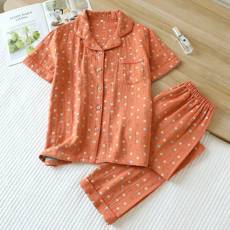 Pyjama femme coton imprimé floral