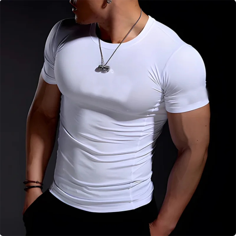 T-shirt de compression pour homme à manches courtes