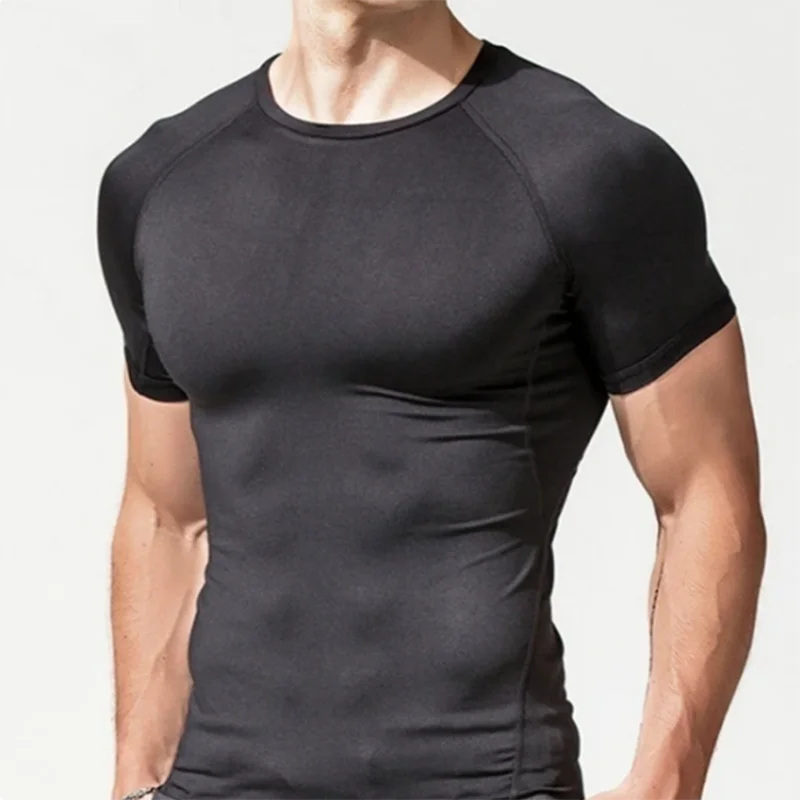 T-shirt de compression pour homme à manches courtes